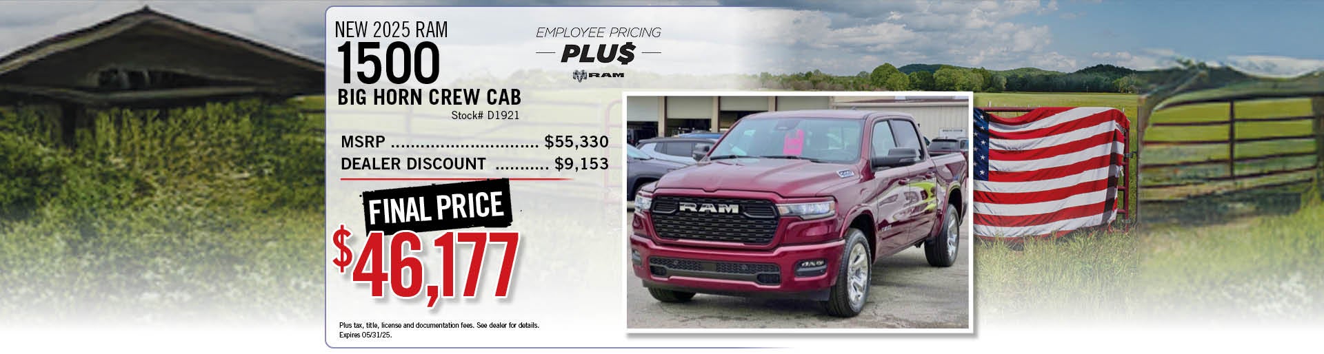 New 2025 Ram 1500 offer